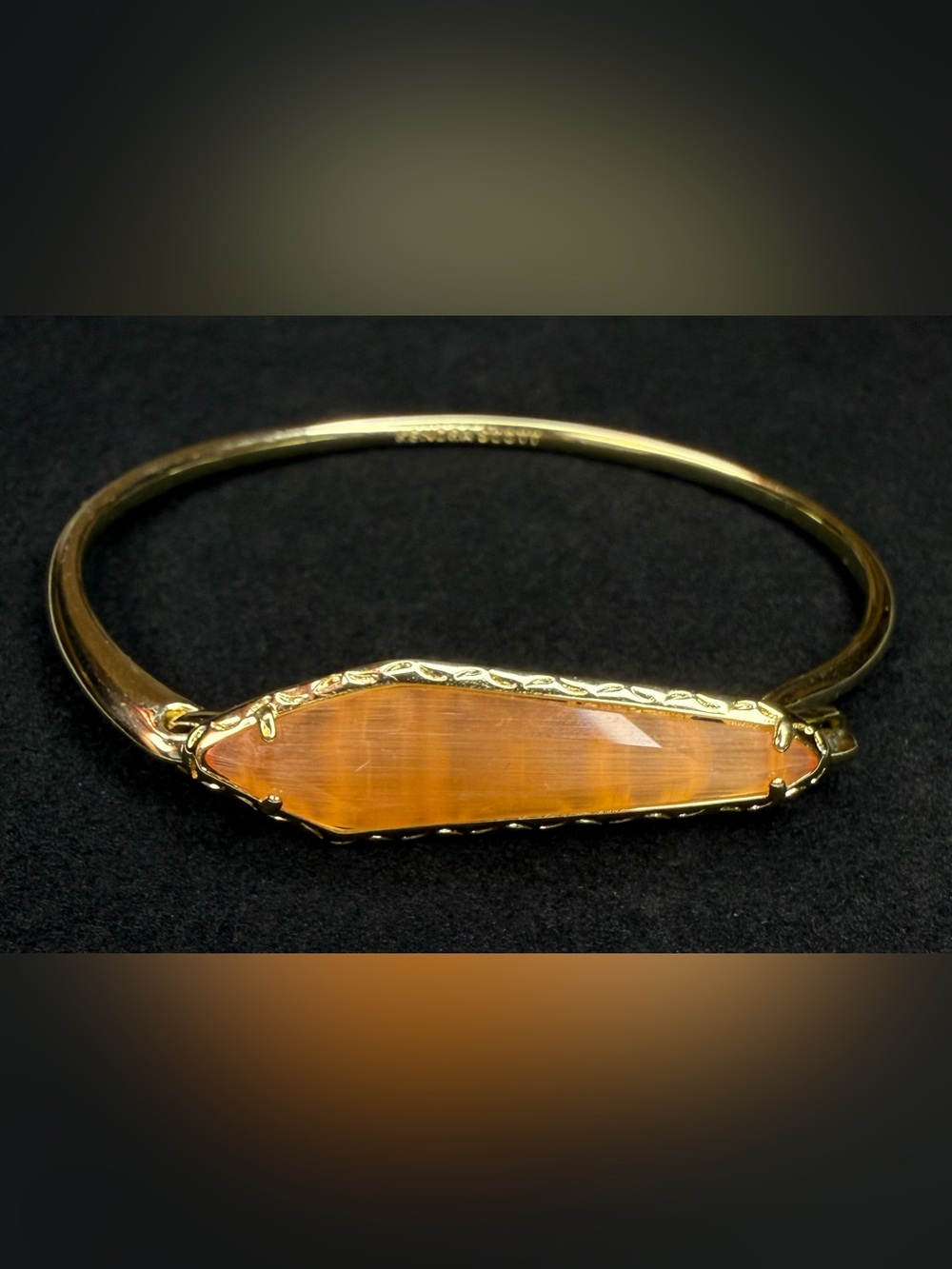 Kendra Scott Gold Bangle with Orange Stone